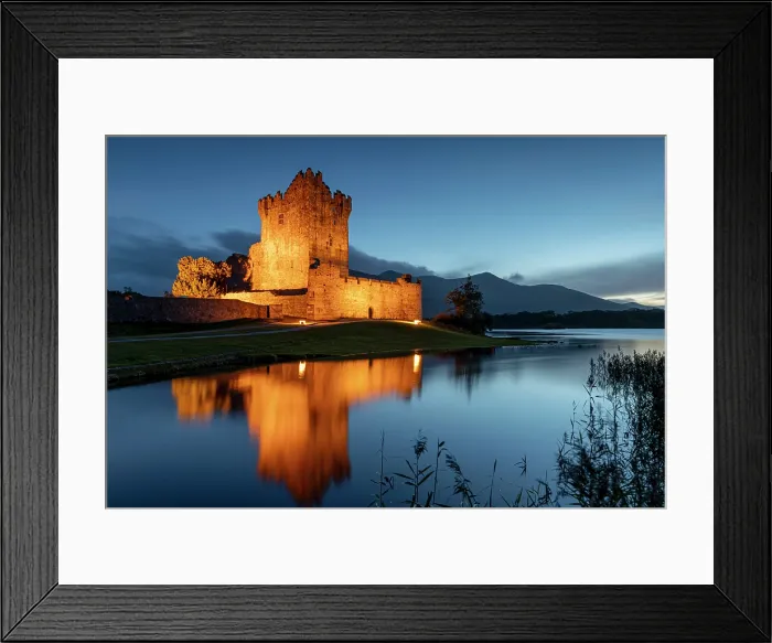 Framed Print : Ross Castle at Night, Lough Leane, Killarney, County Kerry, Ireland