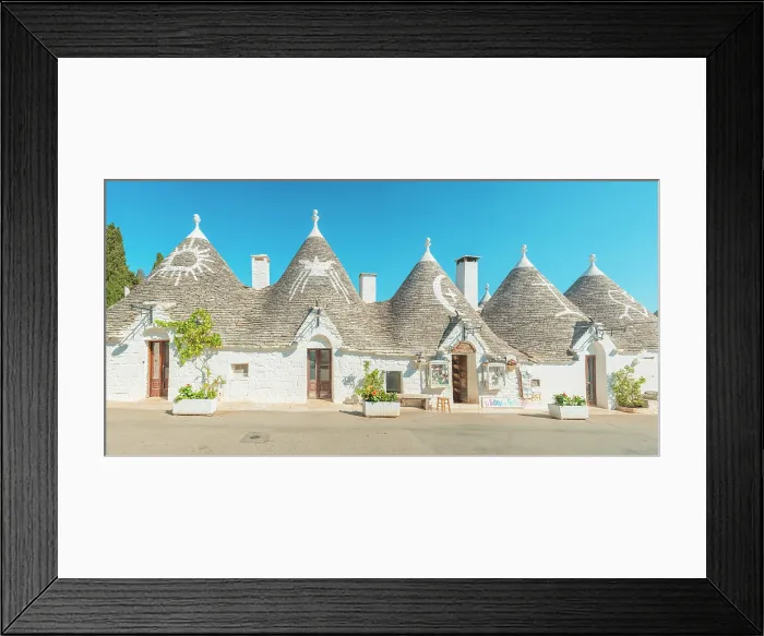 Framed Print : Traditional Trulli houses. Alberobello, Bari province, Apulia, Italy Framed Print : Traditional Trulli houses. Alberobello, Bari province, Apulia, Italy