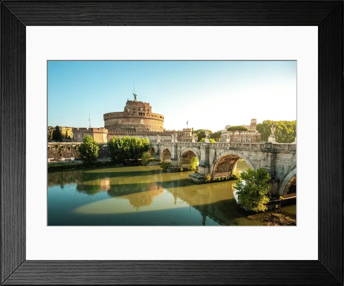 Framed Print : Mausoleum of Hadrian (Castel sant'Angelo) and Tiber river at sunrise. Rome, Lazio, Italy Framed Print : Mausoleum of Hadrian (Castel sant'Angelo) and Tiber river at sunrise. Rome, Lazio, Italy