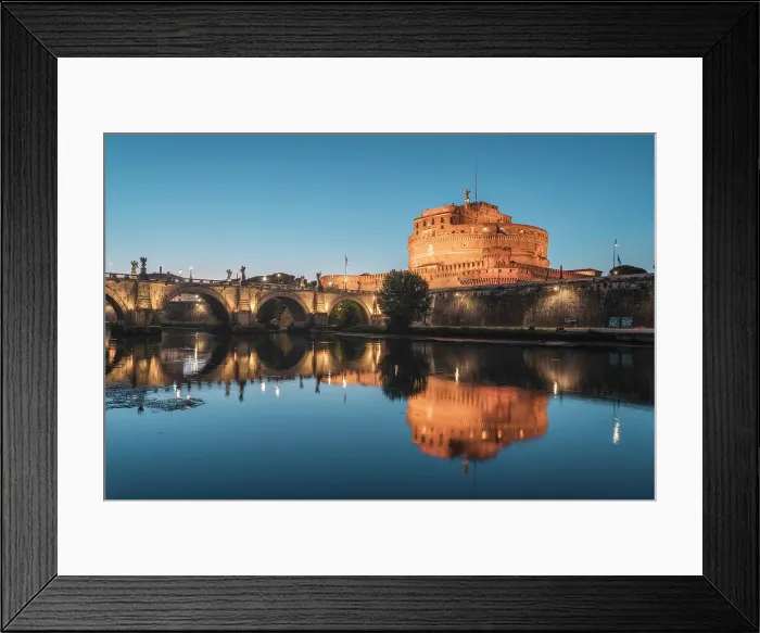 Framed Print : Mausoleum of Hadrian (Castel sant'Angelo) reflected in the Tiber river at dusk. Rome, Lazio, Italy Framed Print : Mausoleum of Hadrian (Castel sant'Angelo) reflected in the Tiber river at dusk. Rome, Lazio, Italy