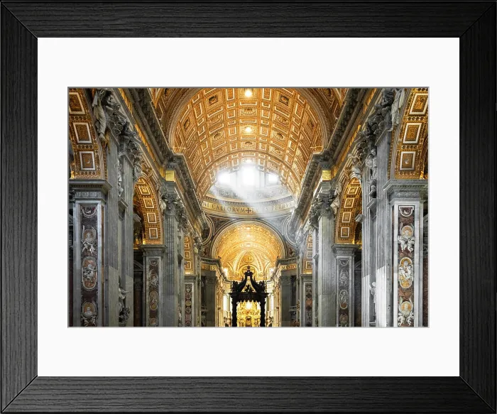Framed Print : Interior of St. Peter's Basilica, Vatican city, Rome, Italy Framed Print : Interior of St. Peter's Basilica, Vatican city, Rome, Italy