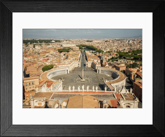 Framed Print : Elevated view of St. Peter square, Vatican City, Rome, Italy Framed Print : Elevated view of St. Peter square, Vatican City, Rome, Italy