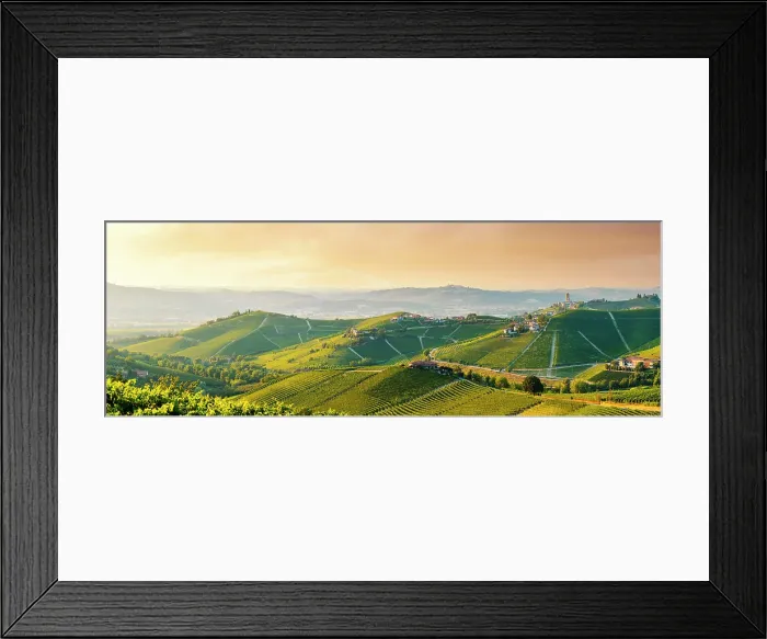 Framed Print : Barbaresco and the Langhe hills at sunset. Barbaresco, Langhe region, Cuneo province, Piedmont, Italy Framed Print : Barbaresco and the Langhe hills at sunset. Barbaresco, Langhe region, Cuneo province, Piedmont, Italy