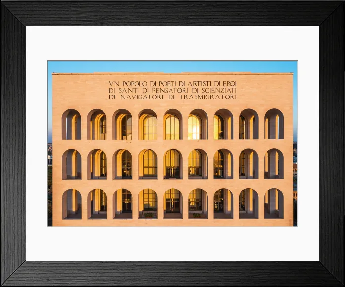 Framed Print : Aerial view of the Palace of Italian Civilisation (also known as the Square Colosseum). Rome, Lazio, Italy Framed Print : Aerial view of the Palace of Italian Civilisation (also known as the Square Colosseum). Rome, Lazio, Italy