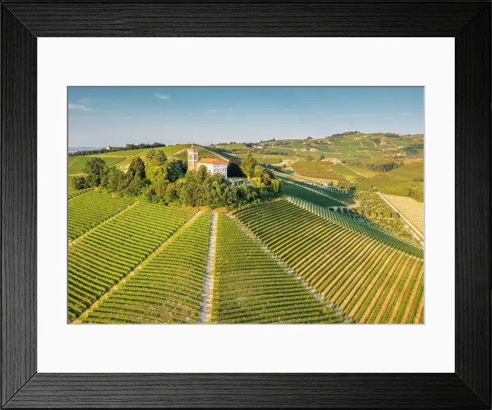 Framed Print : Typical Langhe castle surrounded by vineyards. Langhe regionr, Cuneo province, Piedmont, Italy Framed Print : Typical Langhe castle surrounded by vineyards. Langhe regionr, Cuneo province, Piedmont, Italy