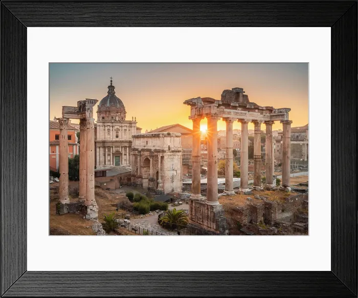 Framed Print : The Roman Forums (Imperial Fora) at sunrise. Rome, Lazio, Italy Framed Print : The Roman Forums (Imperial Fora) at sunrise. Rome, Lazio, Italy
