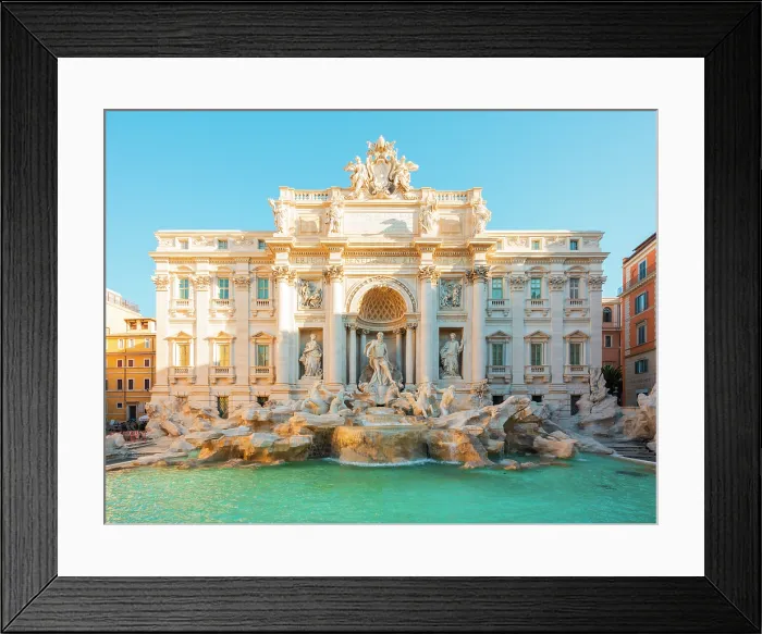 Framed Print : Trevi fountain and Palazzo Poli. Rome, Lazio, Italy