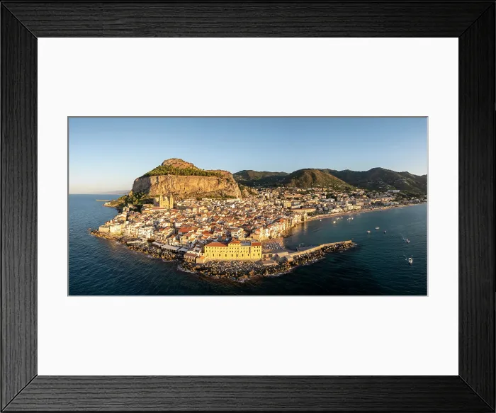 Framed Print : Aerial view of Cefalu, Sicily, Italy Framed Print : Aerial view of Cefalu, Sicily, Italy