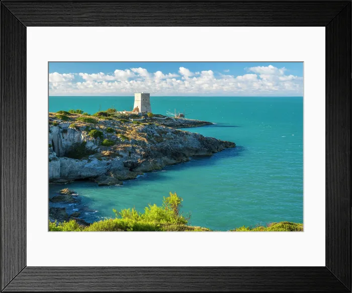 Framed Print : Europe, Italy, Apulia. A traditional fishing trabucco near Vieste Framed Print : Europe, Italy, Apulia. A traditional fishing trabucco near Vieste