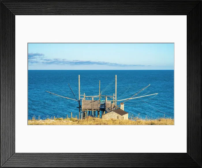 Framed Print : Europe, Italy, Apulia. A traditional fishing trabucco near Vieste Framed Print : Europe, Italy, Apulia. A traditional fishing trabucco near Vieste