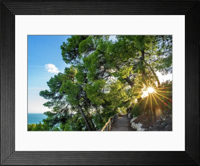 Framed Print : Europe, Italy, Apulia. The hike to Vignanotica on the Gargano Peninsula at sunset Framed Print : Europe, Italy, Apulia. The hike to Vignanotica on the Gargano Peninsula at sunset