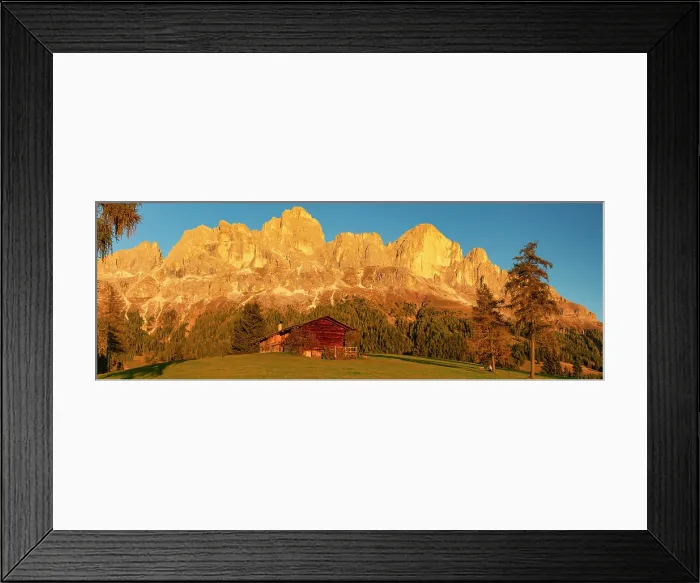 Framed Print : Barn & Rosengarten Range, Dolomites, Trentino-Alto Adige, Italy Framed Print : Barn & Rosengarten Range, Dolomites, Trentino-Alto Adige, Italy