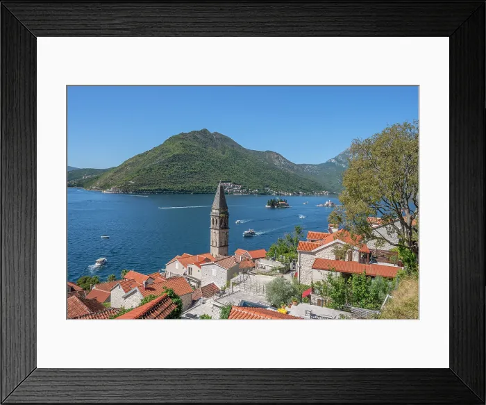 Framed Print : View over Perast, Bay of Kotor, Montenegro Framed Print : View over Perast, Bay of Kotor, Montenegro
