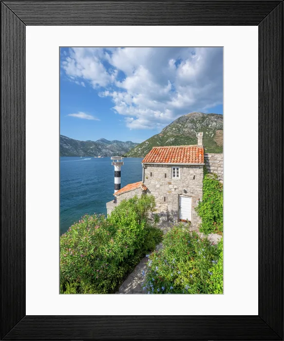 Framed Print : Church Gospa od Andjela near Lepetane, Bay of Kotor Framed Print : Church Gospa od Andjela near Lepetane, Bay of Kotor