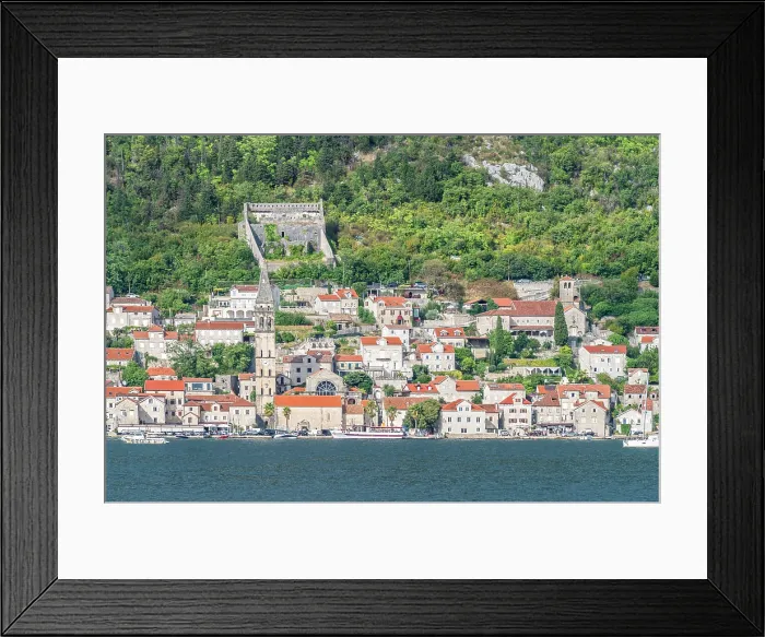 Framed Print : View at Perast, Bay of Kotor, Montenegro Framed Print : View at Perast, Bay of Kotor, Montenegro