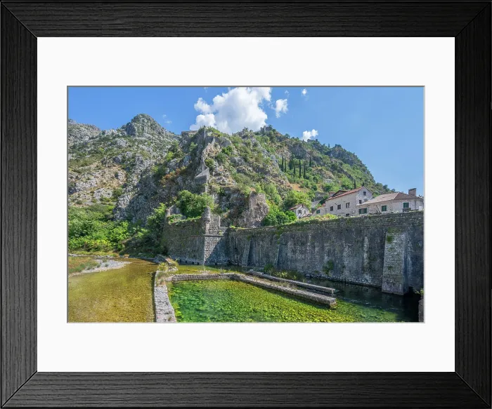 Framed Print : City wall of Kotor and Fortress, ladder of Kotor, Montenegro Framed Print : City wall of Kotor and Fortress, ladder of Kotor, Montenegro