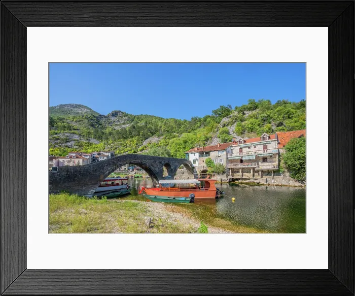 Framed Print : The Old Stari Most Bridge over the Crnojevic River in Rijeka Crnojevica, Montenegro Framed Print : The Old Stari Most Bridge over the Crnojevic River in Rijeka Crnojevica, Montenegro