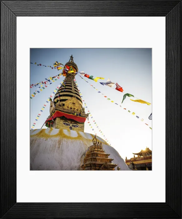 Framed Print : Swayambunath temple (aka Monkey Temple), Kathmandu, Nepal Framed Print : Swayambunath temple (aka Monkey Temple), Kathmandu, Nepal