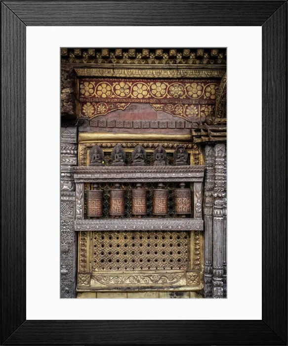 Framed Print : Prayer wheels, Swayambunath temple (aka Monkey Temple), Kathmandu, Nepal Framed Print : Prayer wheels, Swayambunath temple (aka Monkey Temple), Kathmandu, Nepal