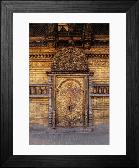 Framed Print : Doorway to a small temple at Swayambunath temple (aka Monkey Temple), Kathmandu, Nepal Framed Print : Doorway to a small temple at Swayambunath temple (aka Monkey Temple), Kathmandu, Nepal