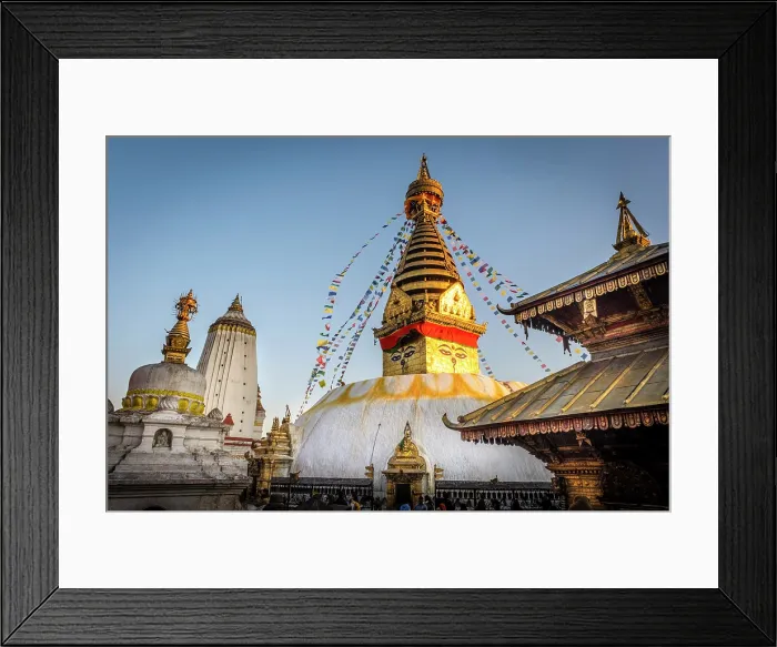 Framed Print : Swayambunath temple (aka Monkey Temple), Kathmandu, Nepal Framed Print : Swayambunath temple (aka Monkey Temple), Kathmandu, Nepal