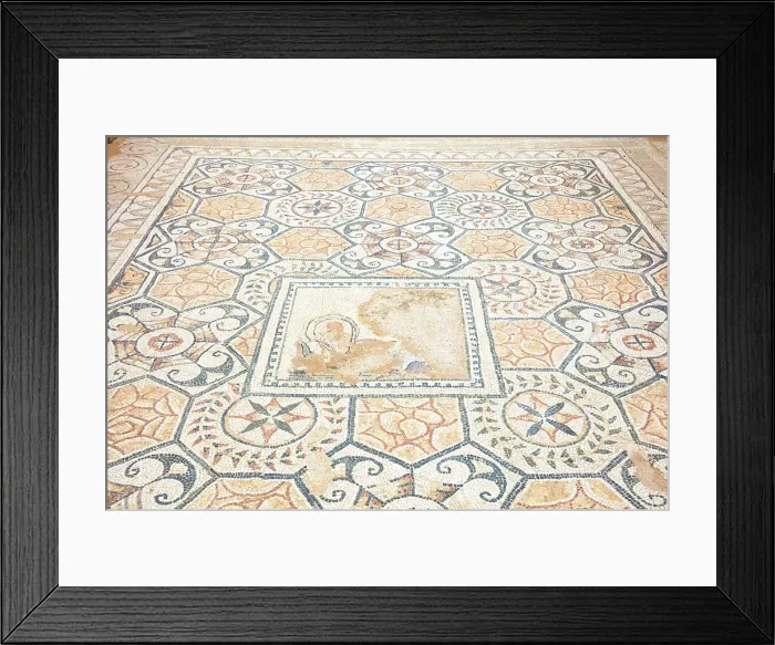Framed Print : A Roman mosaic in the archaeological site of Nora, Pula, Cagliari, South Sardinia, Italy Framed Print : A Roman mosaic in the archaeological site of Nora, Pula, Cagliari, South Sardinia, Italy