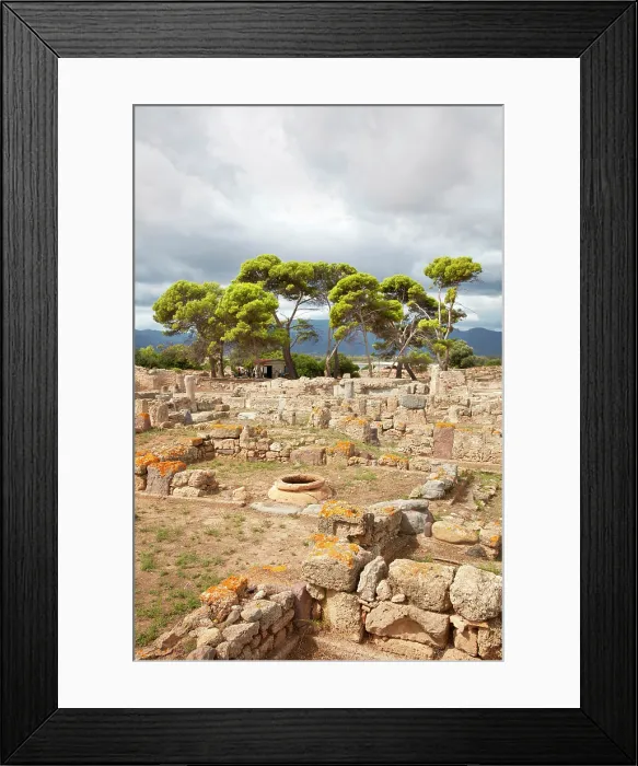 Framed Print : The Roman archaeological site of Nora, Pula, Cagliari, South Sardinia, Italy Framed Print : The Roman archaeological site of Nora, Pula, Cagliari, South Sardinia, Italy