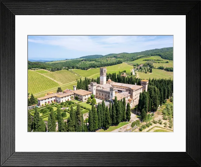 Framed Print : Badia a Passignano, Tuscany, Italy. Abbey and vineyards Framed Print : Badia a Passignano, Tuscany, Italy. Abbey and vineyards