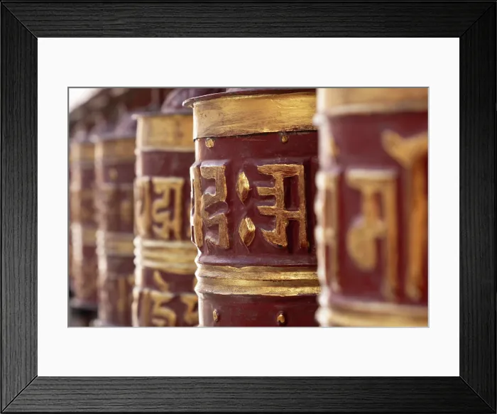 Framed Print : Prayer wheels in Marpha Village, Lower Mustang, Nepal Framed Print : Prayer wheels in Marpha Village, Lower Mustang, Nepal