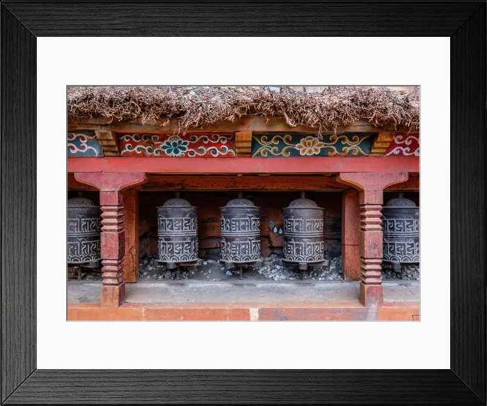 Framed Print : Prayer wheels in the Buddhist monastery at Kagbeni, Lower Mustang, Nepal Framed Print : Prayer wheels in the Buddhist monastery at Kagbeni, Lower Mustang, Nepal