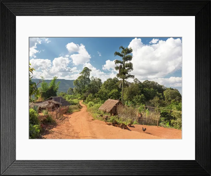 Framed Print : Myanmar, Burma, Shan, Keng Tung, Village near Keng Tung Framed Print : Myanmar, Burma, Shan, Keng Tung, Village near Keng Tung