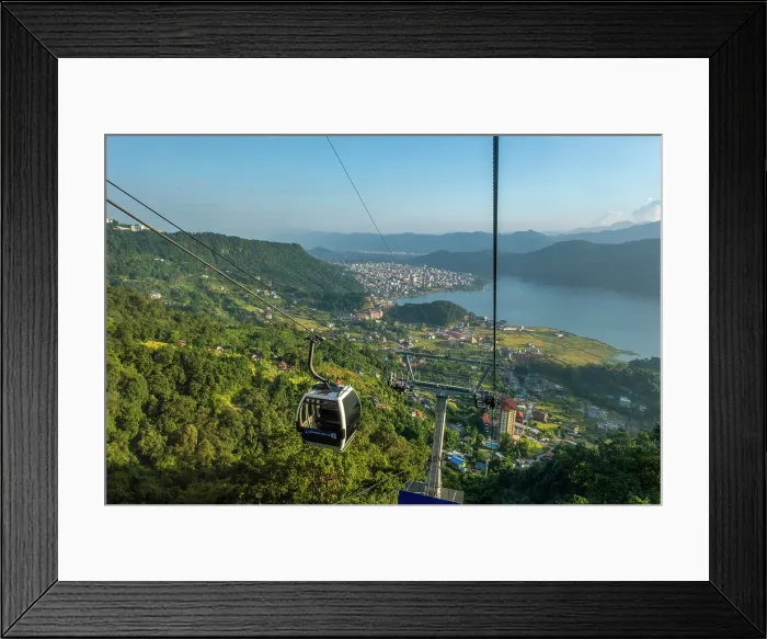 Framed Print : Annapurna Cable from Pokhara to Sarangkot, Annapurna Region, Gandaki Province, Nepal