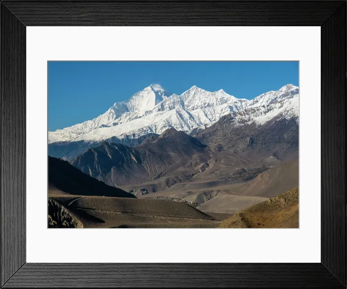 Framed Print : Dhaulagiri mountain from Muktinath, Lower Mustang, Nepal