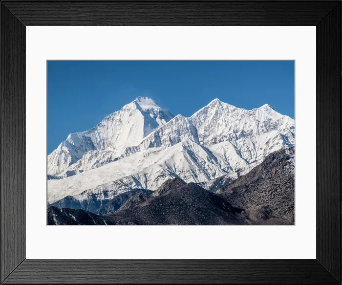 Framed Print : Dhaulagiri mountain from Muktinath, Lower Mustang, Nepal Framed Print : Dhaulagiri mountain from Muktinath, Lower Mustang, Nepal