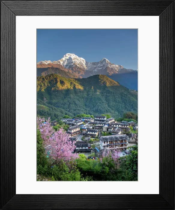 Framed Print : Annapurna South and Ghandruk village, Annapurna Region, Gandaki Province, Nepal Framed Print : Annapurna South and Ghandruk village, Annapurna Region, Gandaki Province, Nepal