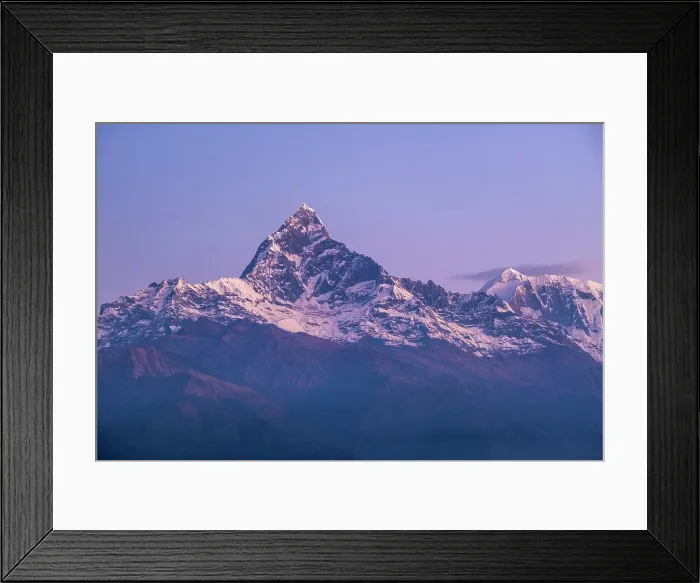 Framed Print : Machhapuchhare (Fishtail) mountain from Sarangkot near Pokhara, Annapurna Region, Gandaki Province, Nepal