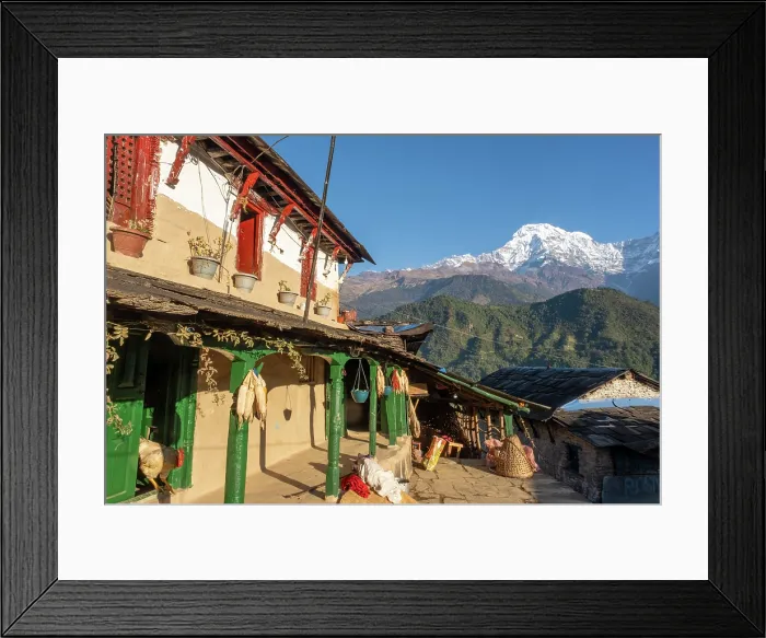 Framed Print : Annapurna South and Ghandruk village, Annapurna Region, Gandaki Province, Nepal Framed Print : Annapurna South and Ghandruk village, Annapurna Region, Gandaki Province, Nepal