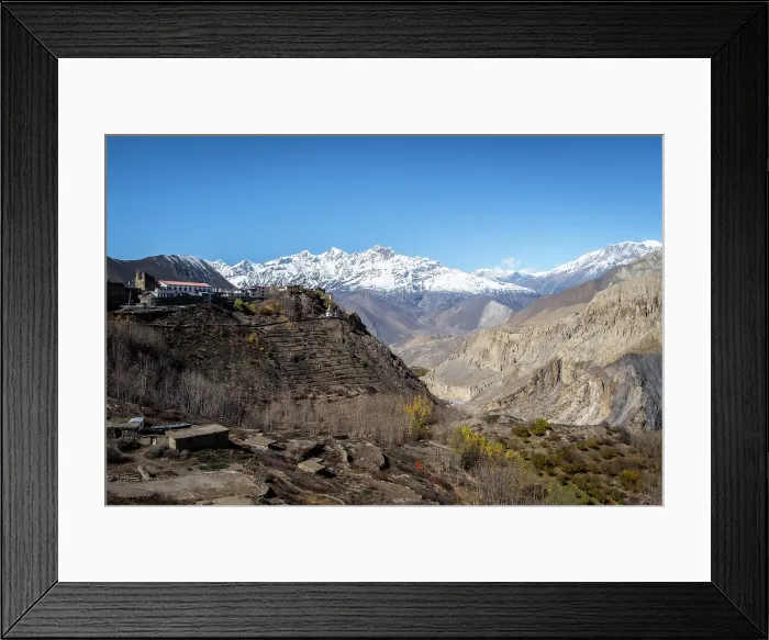 Framed Print : Jharkot village nr Muktinath, Lower Mustang, Nepal