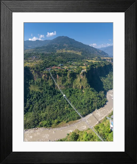 Framed Print : The Cliff Resort bungee jump on the Kushma-balewa bridge, Kali Gandaki river, Annapurna Region, Gandaki Province, Nepal Framed Print : The Cliff Resort bungee jump on the Kushma-balewa bridge, Kali Gandaki river, Annapurna Region, Gandaki Province, Nepal