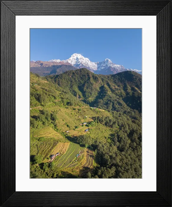 Framed Print : Annapurna South from Ghandruk, Annapurna Region, Gandaki Province, Nepal Framed Print : Annapurna South from Ghandruk, Annapurna Region, Gandaki Province, Nepal