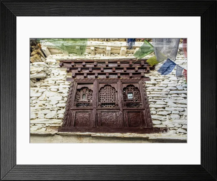 Framed Print : Traditional wooden window, Marpha Village, Lower Mustang, Nepal Framed Print : Traditional wooden window, Marpha Village, Lower Mustang, Nepal