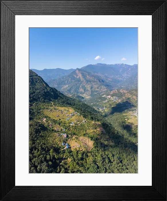Framed Print : Terraced fields near Pokhara, Annapurna Region, Gandaki Province, Nepal Framed Print : Terraced fields near Pokhara, Annapurna Region, Gandaki Province, Nepal