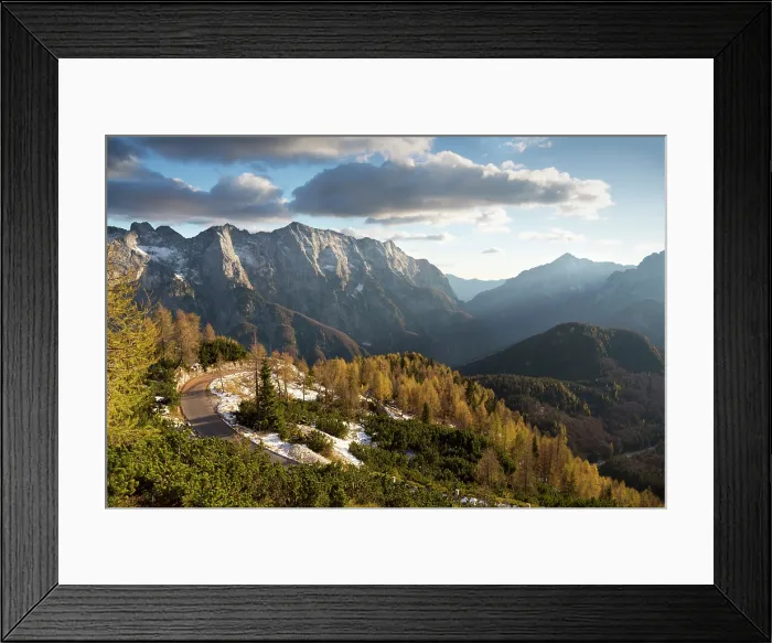 Framed Print : Slovenia; Triglav National Park; Julian Alps; autumn colours in the mountains of the Julian Alps
