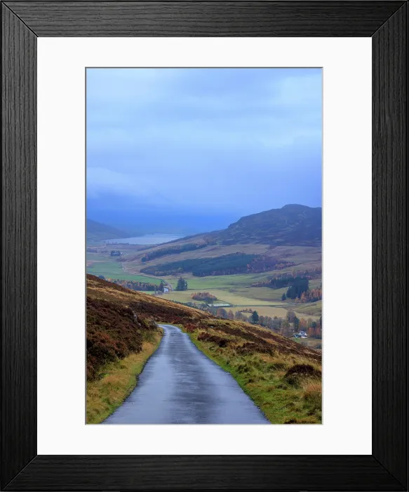 Framed Print : Road to Loch Freuchie, Amulree, Perthshire, Scotland Framed Print : Road to Loch Freuchie, Amulree, Perthshire, Scotland
