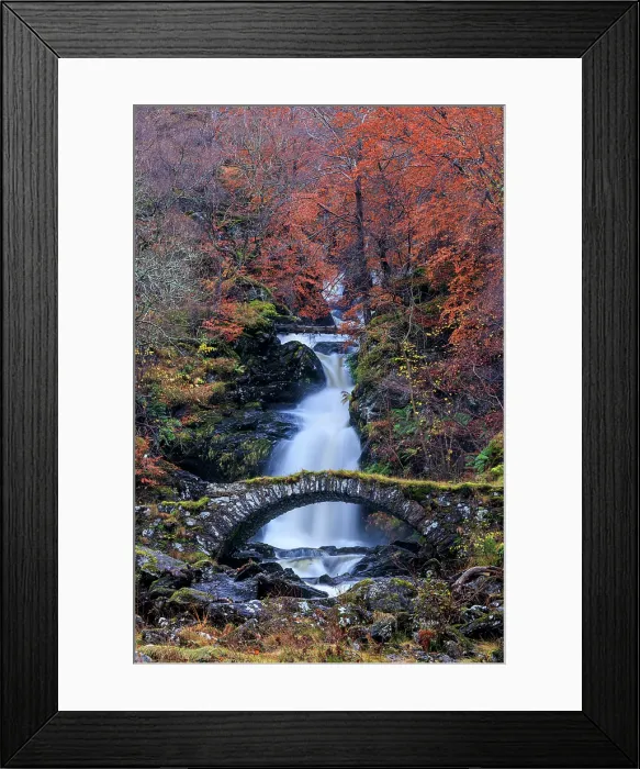 Framed Print : Glen Lyon waterfall and bridge, Perth and Kinross, Perthshire, Scotland Framed Print : Glen Lyon waterfall and bridge, Perth and Kinross, Perthshire, Scotland