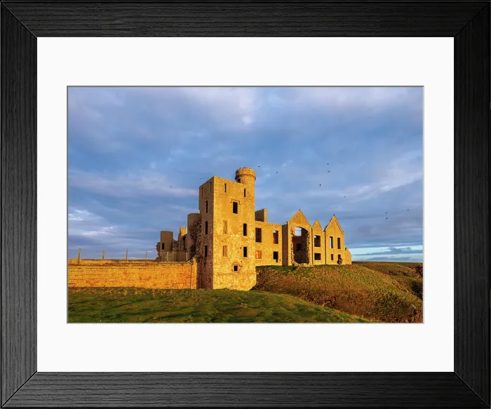 Framed Print : Slains Castle, Cruden Bay, Aberdeenshire, Scotland