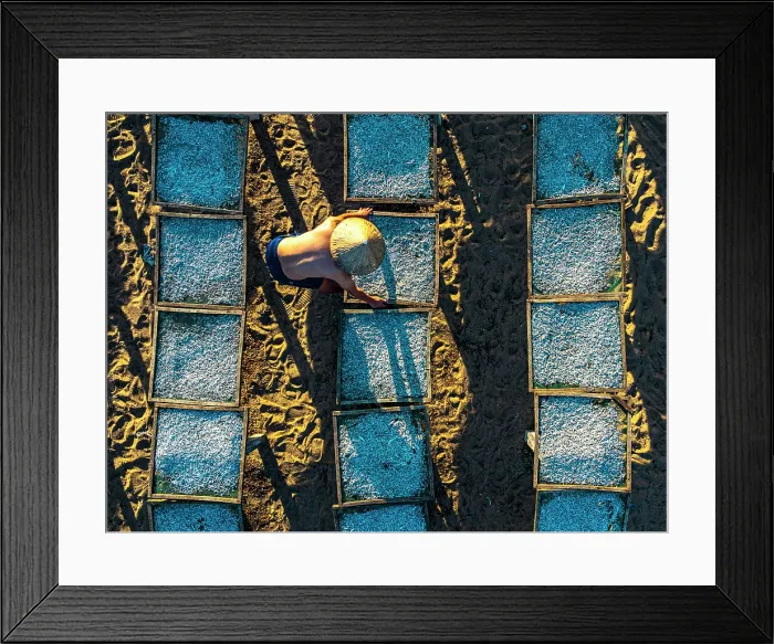 Framed Print : Fisherman arranging anchovies on wooden racks, Tuy An, Phu Yen Province, Vietnam Framed Print : Fisherman arranging anchovies on wooden racks, Tuy An, Phu Yen Province, Vietnam