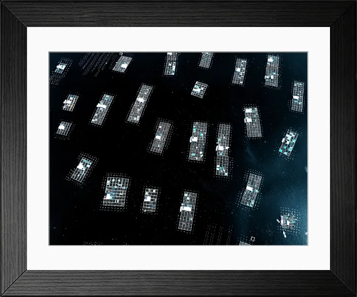Framed Print : Lobster cages in the deep blue sea, Vung Ro Bay, Phu Yen Province, Vietnam Framed Print : Lobster cages in the deep blue sea, Vung Ro Bay, Phu Yen Province, Vietnam