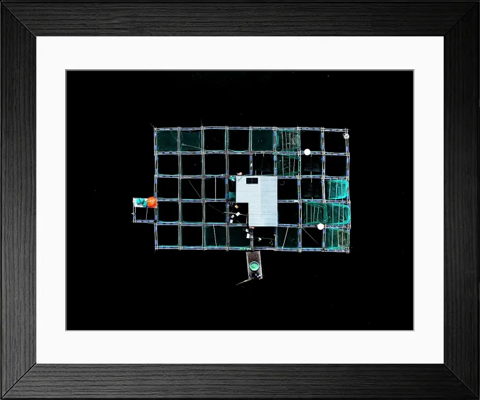 Framed Print : Floating cage in a lobster farm, Vung Ro Bay, Phu Yen Province, Vietnam Framed Print : Floating cage in a lobster farm, Vung Ro Bay, Phu Yen Province, Vietnam