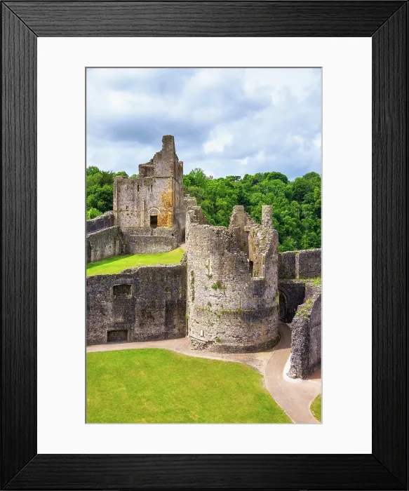 Framed Print : View over Chepstow Castle ruins, Chepstow, Monmouthshire, Wales Framed Print : View over Chepstow Castle ruins, Chepstow, Monmouthshire, Wales